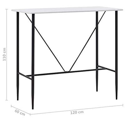 VidaXL Bartafel 120x60x110 cm mdf wit VidaXL Bartafel 120x60x110 cm mdf wit