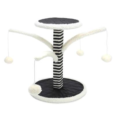 Nobleza Krabpaal met speeltjes - Zwart / wit - 44 cm