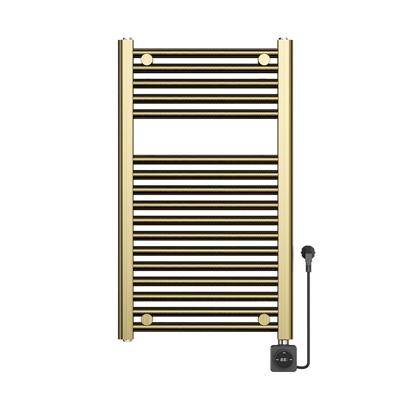 Elektrische Radiator BWS Lara 76.6x45 Cm Smart Wifi Geborsteld Messing PVD Elektrische Radiator BWS Lara 76.6x45 Cm Smart Wifi Geborsteld Messing PVD