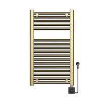 Elektrische Radiator BWS Lara 76.6x45 Cm Smart Wifi Geborsteld Messing PVD - thumbnail