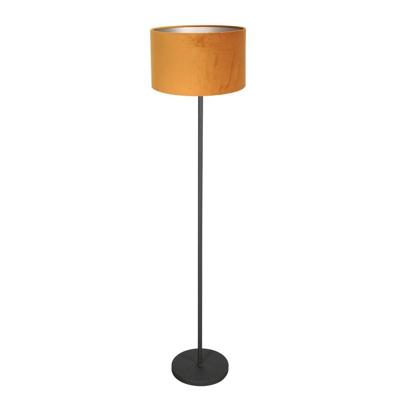 Steinhauer Zwarte vloerlampNoor met gouden kap - 4442ZW