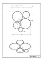 Trio Design plafondlampRondo 5-rings - 622610532 - thumbnail