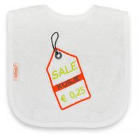 Funnies Slabber Sale Kusje € 0,25 Junior 40 Cm Katoen Wit - thumbnail