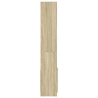 Hoge kast 92x33x180 cm bewerkt hout sonoma eikenkleurig - thumbnail