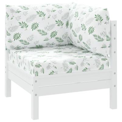 Palletkussens 3 st bladpatroon oxford stof
