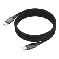 Ansmann USB-C-kabel USB-C stekker 1.2 m Zwart Textielmantel 1700-0186 - thumbnail