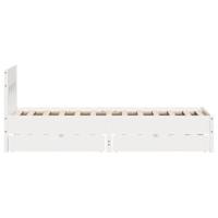 Bedframe zonder matras massief grenenhout wit 140x200 cm - thumbnail
