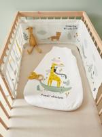 WILDLIFE Oeko-Tex® ademende bedbumper ecru/meerkleurig - thumbnail