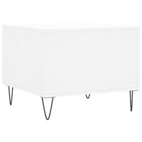 Salontafel 50x50x40 cm bewerkt hout wit - thumbnail