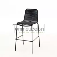 Barstoel Vita Luxor touw - zwart - thumbnail