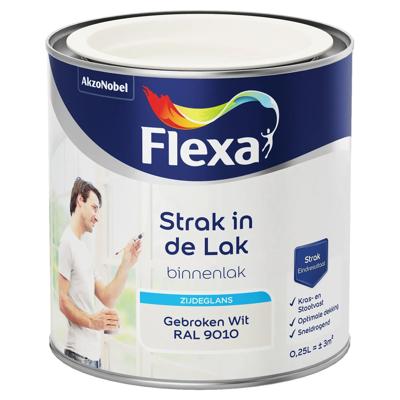 Flexa Strak in de Lak Binnenlak Zijdeglans - Gebroken Wit - RAL 9010