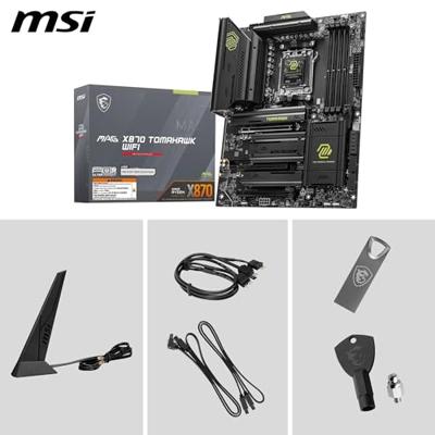 Moederbord - MSI - MAG X870 TOMAHAWK WIFI - Wi-Fi 7, 5G LAN, USB 40 Gb/s, PCIe 5.0, AMD Ryzen 9000