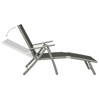VidaXL 3-delige loungeset textileen en aluminium zilverkleurig - thumbnail