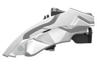 Sunrace Voorderailleur m924 9v dual pull zilver - thumbnail