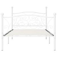 Bedframe met lattenbodem metaal wit 90x200 cm - thumbnail