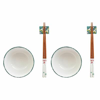 Sushi-set DKD Home Decor 25 x 25 x 6,5 cm Porselein Hout Wit Groen Orientaals (6 Onderdelen) (25 x 25 x 6,5 cm) (6 pcs)