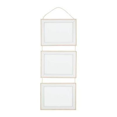 QUVIO Fotolijst wandmontage voor drie foto's - groot - Hout