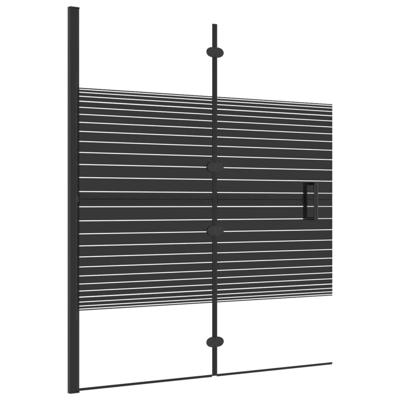 VidaXL Douchewand inklapbaar 120x140 cm esg zwart