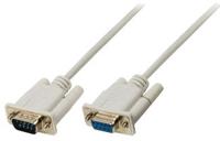 Seriële kabel SUB-D 9-Pins Male - SUB-D 9-Pins Female 10.0 m Ivoor - thumbnail