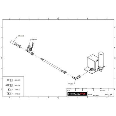 Magic FX MFX1103 CO2-fles naar slang koppeling Magic FX MFX1103 CO2-fles naar slang koppeling