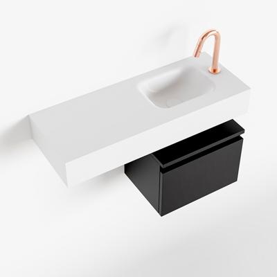 MONDIAZ ANDOR 40cm toiletmeubel urban. LEX 80cm wastafel talc rechts 1 kraangat MONDIAZ ANDOR 40cm toiletmeubel urban. LEX 80cm wastafel talc rechts 1 kraangat