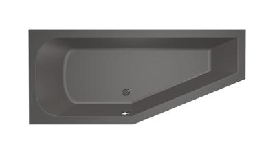 Hoekbad Xenz Lagoon Compact 160x75x45 cm Links Antraciet