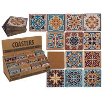 Onderzetter Mozaïk kurk 9,5x9,5x0,5cm - thumbnail