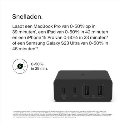 Belkin BoostCharge Pro 4-poorts GaN wandlader oplader - thumbnail