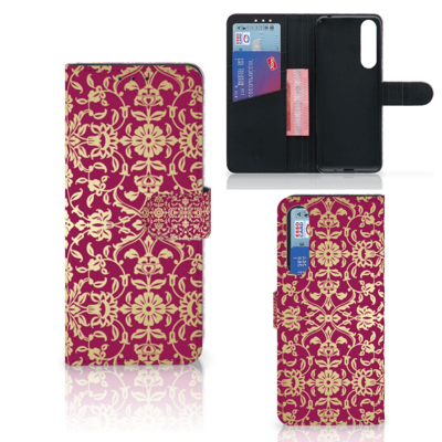 Wallet Case Sony Xperia 1 II Barok Pink Wallet Case Sony Xperia 1 II Barok Pink