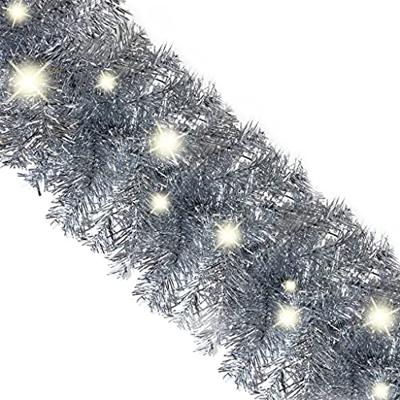 Kerstslinger met LED-lampjes 10 m zilverkleurig - thumbnail