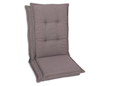 GO-DE Textil Tuinkussen (Stoelkussens voor stoelen met een lange rugleuning, Taupe)