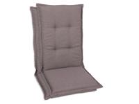 GO-DE Textil Tuinkussen (Stoelkussens voor stoelen met een lange rugleuning, Taupe) - thumbnail