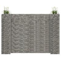 Gabion plantenbak H-vormig 260x40x180 cm staaldraad - thumbnail