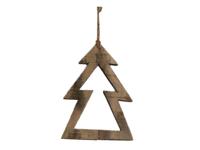 Hangdecoratie boom hout 28x38x2cm - thumbnail
