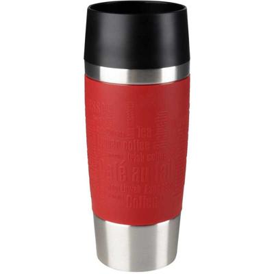 Emsa 513356 Travel Mug Isoleerbeker 0.36L RVS/Rood