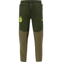 PUMA Borussia Dortmund Pumatech Trainingsbroek 2024-2025 Olijfgroen Donkergroen Geel - thumbnail