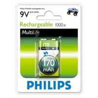Philips Oplaadbare 9V batterij (blok) HR22 NiMH 8.4 V 170 mAh 1 stuk(s) - thumbnail