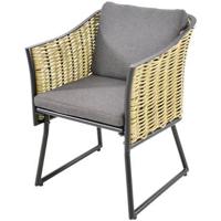 Solamente antraciet wicker tuinstoelen - Set van 2 stuks - thumbnail
