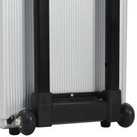 Pilotentrolley 47x39x27 cm aluminium zilverkleurig - thumbnail