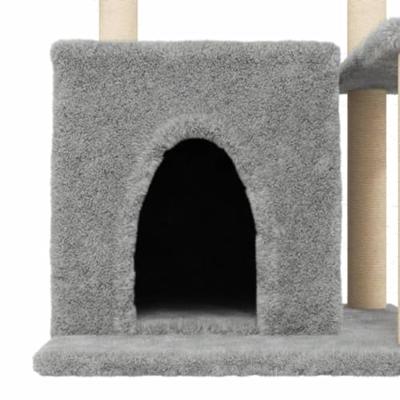 VidaXL Kattenmeubel met sisal krabpalen 83 cm lichtgrijs - thumbnail
