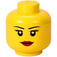 Room Copenhagen LEGO Storage Head "Girl", Klein Geel opbergdoos - thumbnail