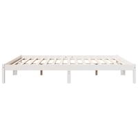 Bedframe extra lang zonder matras grenenhout wit 180x210 cm - thumbnail