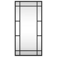 VidaXL Wandspiegel rechthoekig 30x60 cm ijzer zwart - thumbnail
