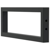 Wandbeugels voor wasbak 2 st rechthoekig staal zwart - thumbnail