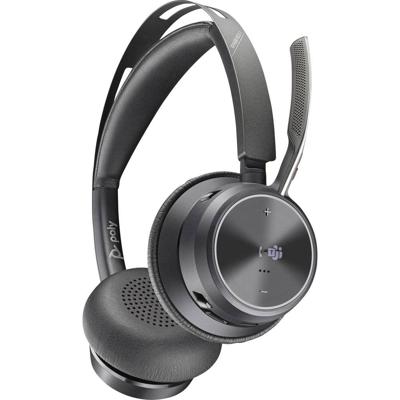 HP Poly Voyager Focus 2 Microsoft Teams Certified On Ear headset Bluetooth Stereo Zwart Noise Cancelling Headset Computer