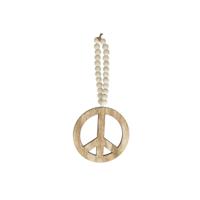 Hanger Peace teken hout 12x26cm - thumbnail
