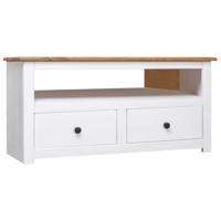 Tv-hoekkast Panama Range 93x49x49 cm massief grenenhout wit - thumbnail