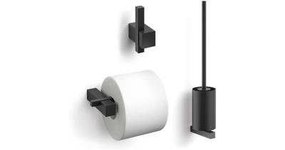 ZACK Carvo toilet accessoires 3-delig rond zwart