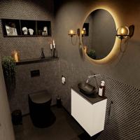 MONDIAZ FOWY toiletmeubel 50cm kleur talc. Waskom positie midden kleur urban | urban. Zonder kraangat - thumbnail