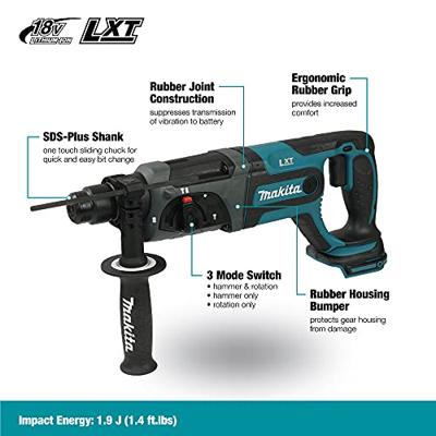 Makita DHR241Z Accu combihamer SDS-Plus 1,9J 18V Basic Body - thumbnail